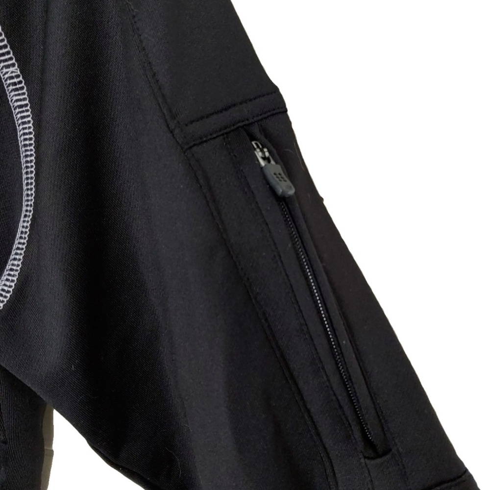 STARTER DRI-STAR BLACK 1/4 ZIP WITH WHITE TRIM TOP - Picture 3 of 6